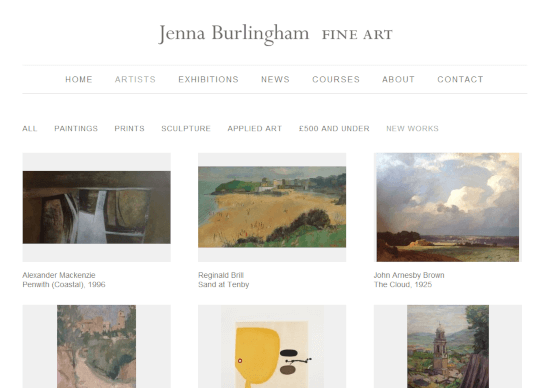 Jenna Burlingham Fine Art screenshot