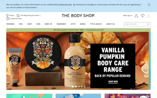 The Body Shop screenshot